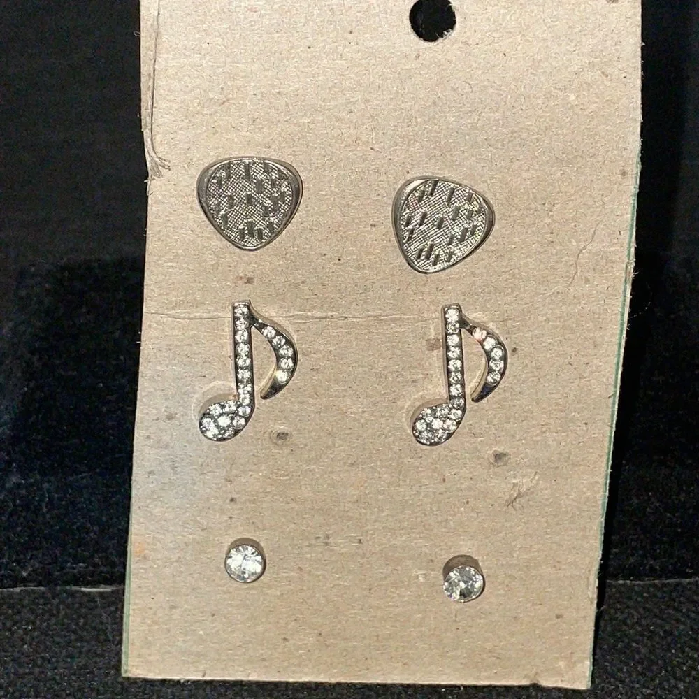 Three sets of earrings